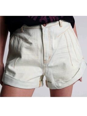 One‎ Teaspoon Street Walker Shorts Size 30 Denim High Rise Pleated Baggy Grunge